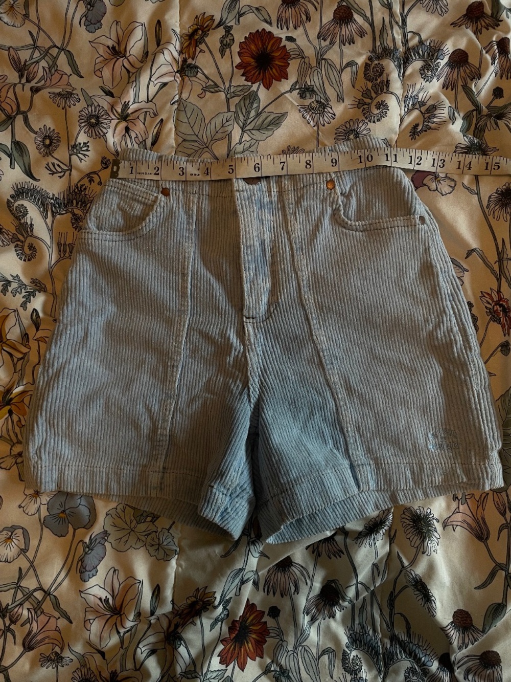 Wrangler x Billabong light blue corduroy shorts